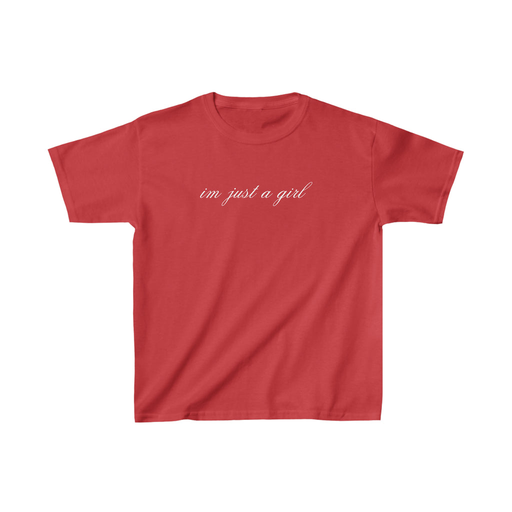 im just a girl y2k baby tee