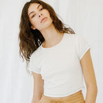 Classic Cropped Tee in White