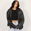 Oversized Worn Vintage Leather Jacket