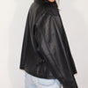 Oversized Structured Vintage Leather Jacket