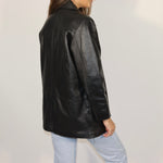 Vintage Structured Leather Blazer