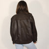 Brown Vintage Oversized Leather Jacket